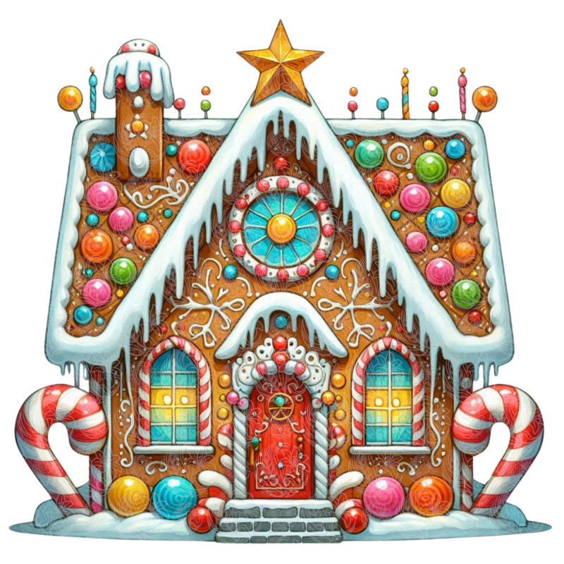 Christmas Whimsical Gingerbread House - GBH20581